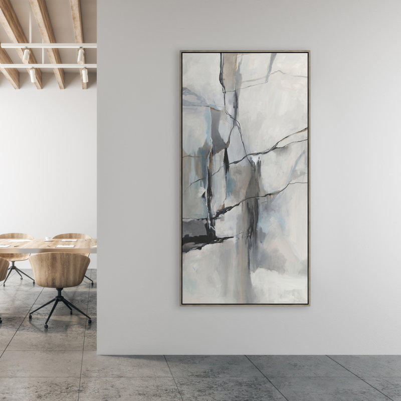 "Concurrence II" par Richard Ryder - cadre flottant, impression sur toile, H 49,75 po x l 25,75 po, Image au pinceau gel