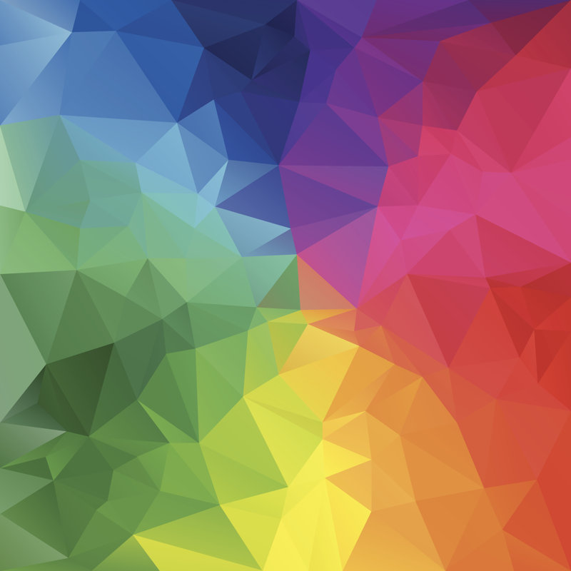 Rainbow Pattern by Ardely - Wrapped Canvas Print, 30cm H x 30cm W x 3.8cm D