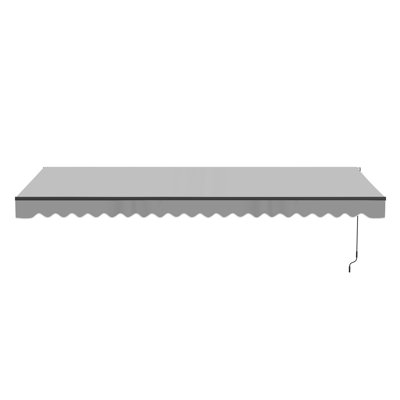 Motorized Retractable Patio Awning- Black Frame
