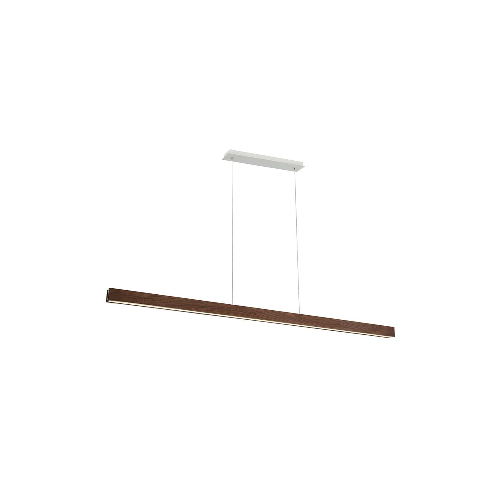 Drift Single Light Glass Dimmable LED Pendant, Dark Walnut, 3" H x 84" W x 2" D