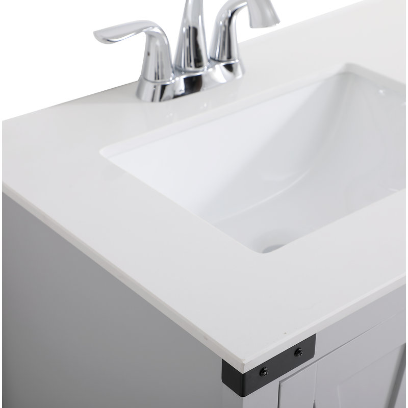 Ensemble de meuble-lavabo simple 36 po Slayton, Gris