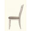 Chaise d'appoint Fedele en tissu brun clair et finition crème (ensemble de 2)