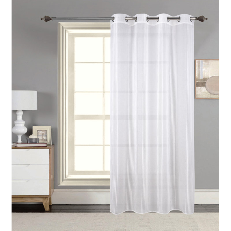 Rideau transparent en polyester, L 54 po x L 63 po