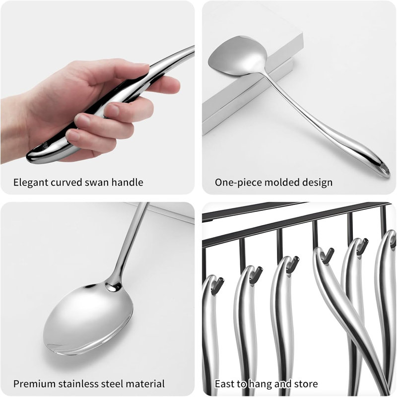 11-Piece Stainless Steel Long Handle Cooking Utensil Set