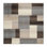 Dushon Grey-Brown Patchwork Power Loom Stain Resistant Area Rug