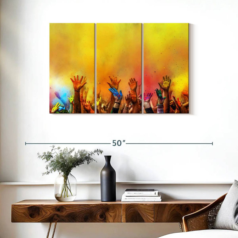 Holi fête des indous, H 24 po x l 38 po