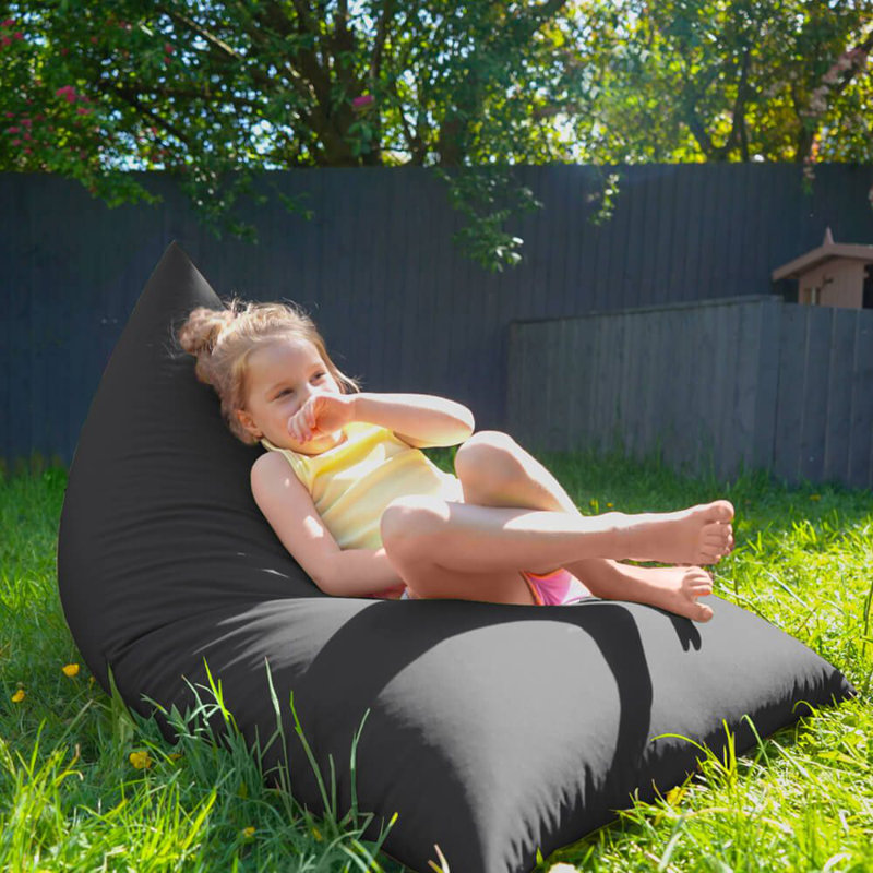 rucomfy Beanbags Kids Outdoor Humbug Bean Bag Chair, Childrens Garden Lounger. Arrives Filled. Machine Washable Water Resistant - 78 x 119 x 70cm