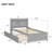 Twin Bed With Trundle,Bookcase,Grey-650375525-650375524
