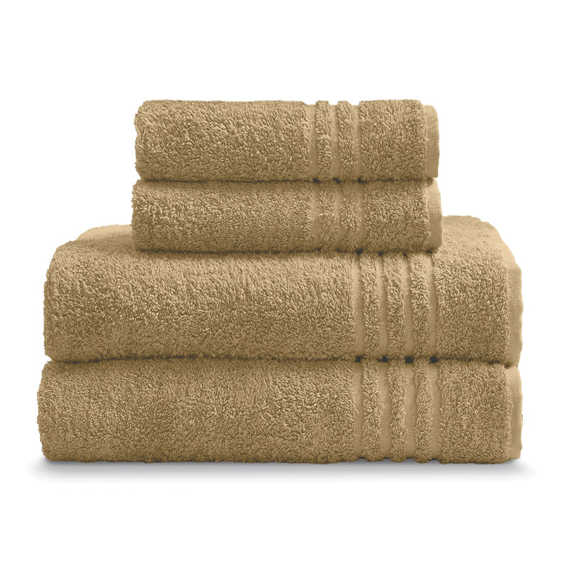Ensemble de 4 serviettes en coton pour le corps et la main, Lin