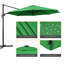 Parasol en porte-à-faux rond 11 pi avec manivelle Shanea-334925268