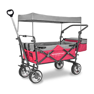S4 Push & Pull Folding Wagon With Canopy & Brakes