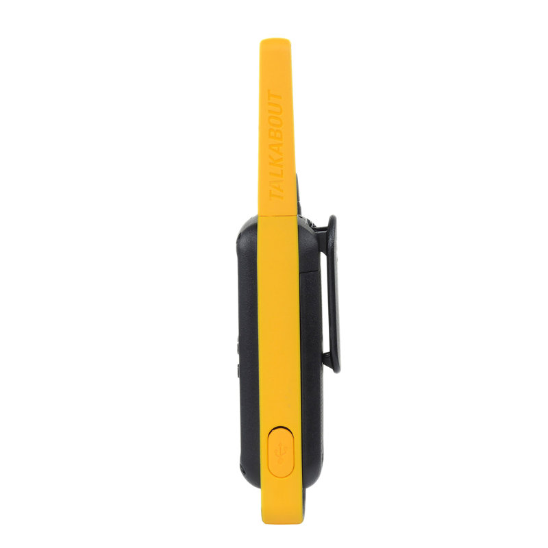 À 35 mi. Ensemble de 2 radios bidirectionnelles noires / jaunes avec accessoires