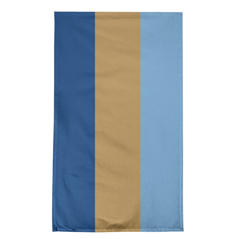 Stripe Tea Towel Kitchen Towel, Cotton Twill, Blue/Gold/Powder Blue Baseball