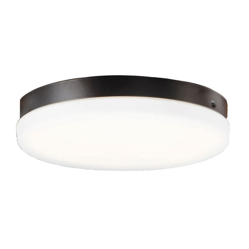 Aviator 8'' 1 - Light LED Bowl Ceiling Fan Light Kit, Matte Black, 3500K