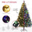 HOMCOM Artificial LED Christmas Tree with Metal Base Hinged Branches-876595443