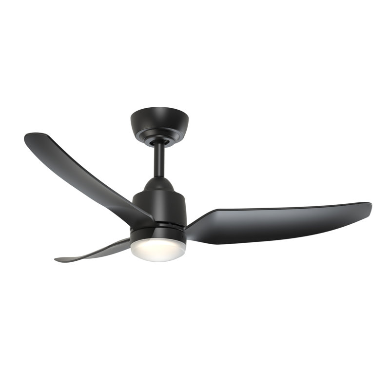 Ventilateur de plafond Hugo, Noir mat, Noir mat, 42 po de largeur