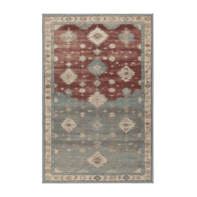 Machine Washable Overdyed Gray Area Rug