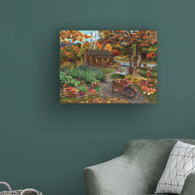 «Harvest At The Cabin» par Bigelow, impression sur toile tendue, H 18 po x l 24 po x P 2 po