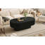 Table basse ovale élégante de style campagnard, 123 cm de large, plateau de 27 cm d'épaisseur, table d'appoint tambour moderne couleur crème, table centrale minimaliste cannelée avec base robuste pour salon, montage facile-1069223447