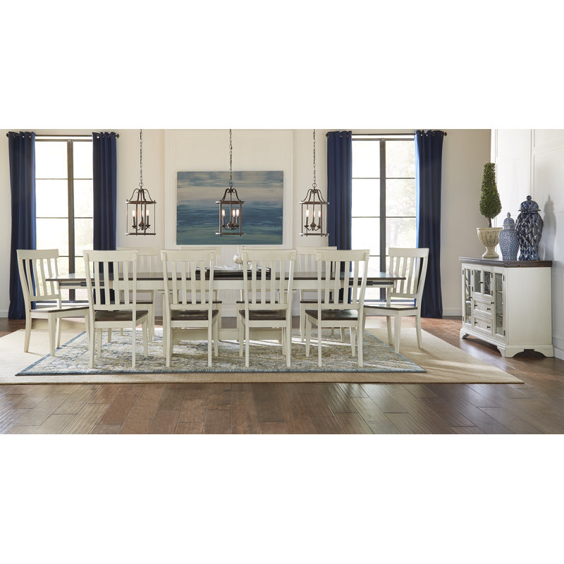 Ensemble de salle à manger en bois d'hévéa Ajala