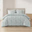 Ensemble d'édredon pour grand lit 7 pièces avec ensemble de draps, vert