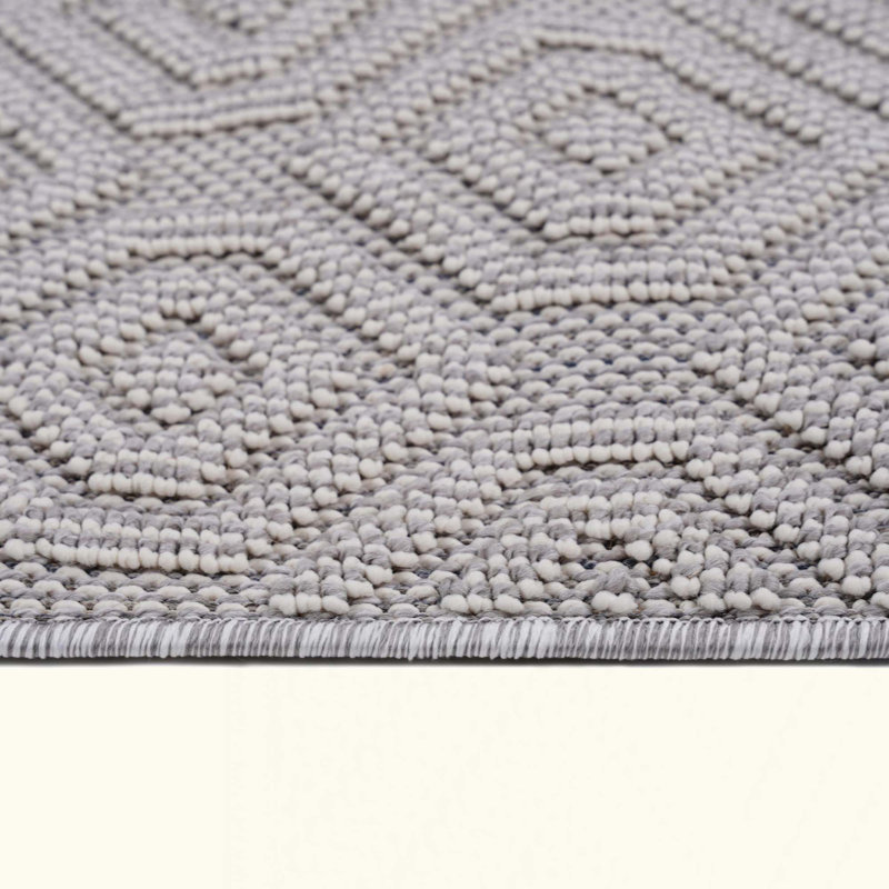 Geometric Indoor/Outdoor Area Rug, Stain-Resistant And Non-Shedding For Modern Spaces, Rectangle 7'9" x 10'