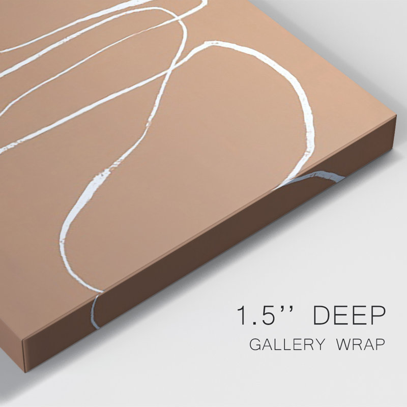 «Terracotta Drift I», toile tendue avec châssis de qualité supérieure - prête à être accrochée, H 27 po x l 18 po x P 1 po
