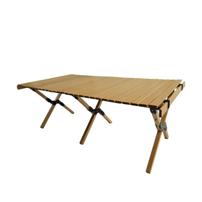 Multi-Function Wooden Foldable Portable Patio Dining Table, Naturalindoor And Outdoor Universal ,Natural