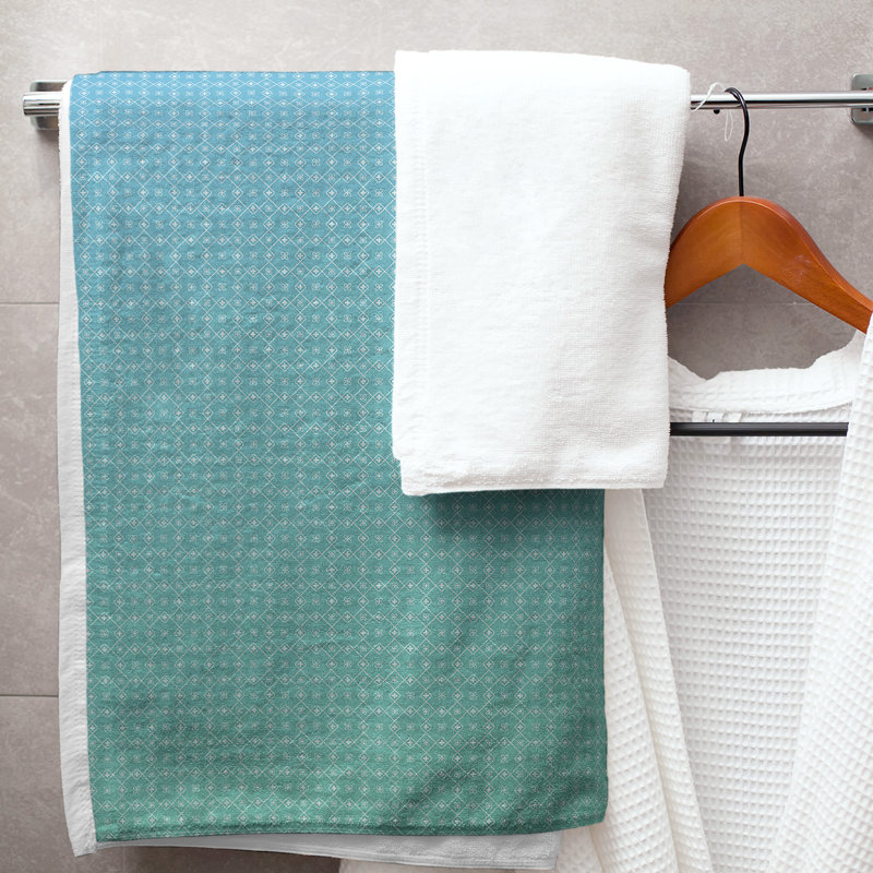 Katelyn Elizabeth Bath Towel, Green/Blue/White
