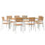 Wood Patio Dining Set with Rectangular Table-526822010-526822009