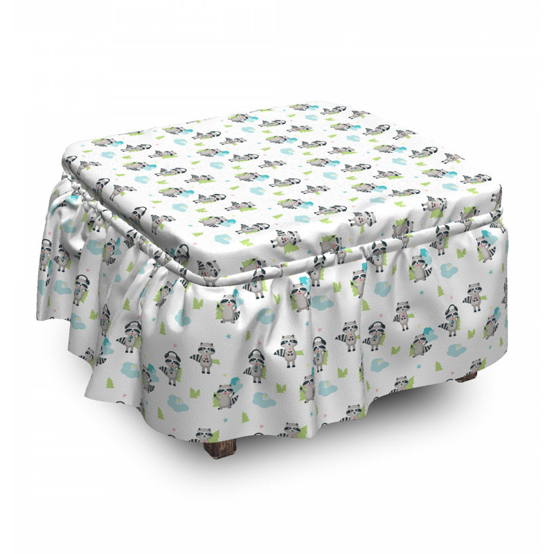Box Cushion Ottoman Slipcover