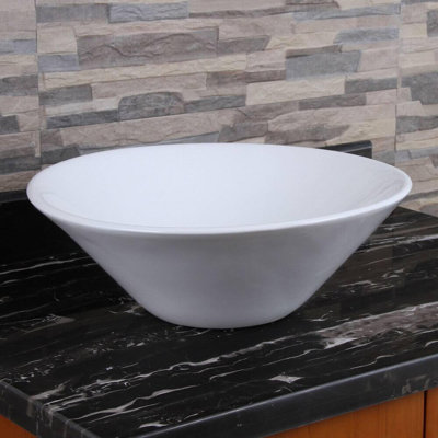 Lavabo vasque ovale en céramique