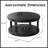 2-Tier Round Coffee Table, Solid Wood End Table with 4 Legs, 100 lbs Per Tier, High-Gloss Lacquer Finish, Easy Assembly for Living Room-547466125