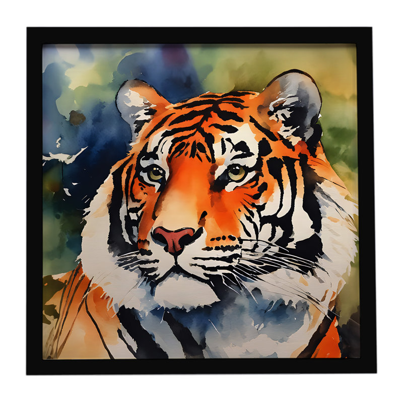 Tigre, impression sur métal encadrée