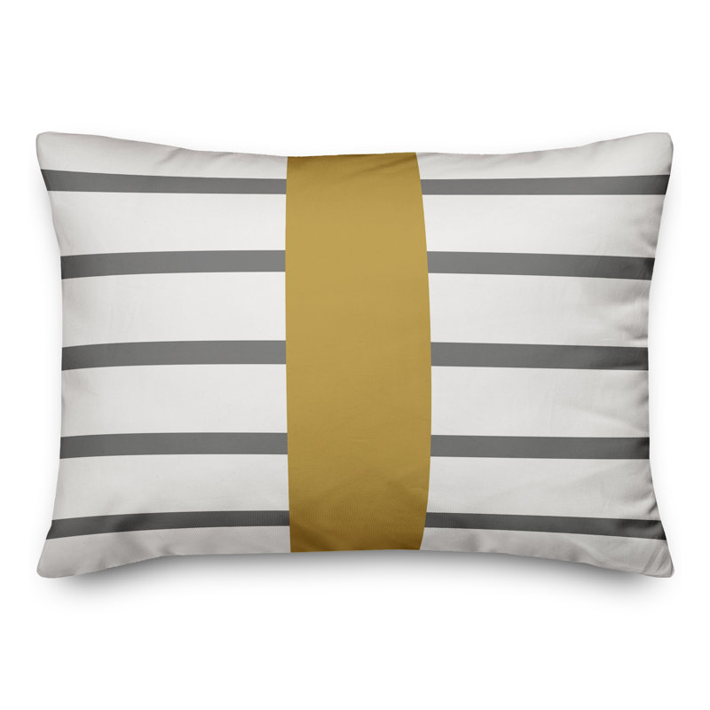 Abstract Outdoor Throw Pillow, Yellow
