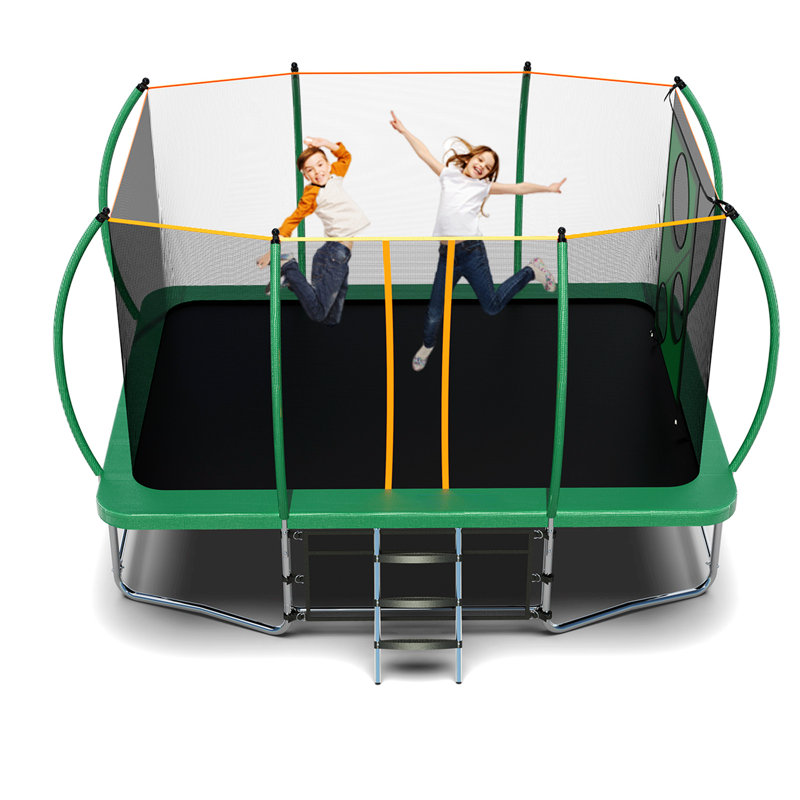Creationstry 9' x 9' Round Backyard Trampoline, Green