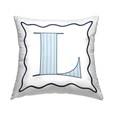 Coussin décoratif en polyester à pois bleu 18 x 18