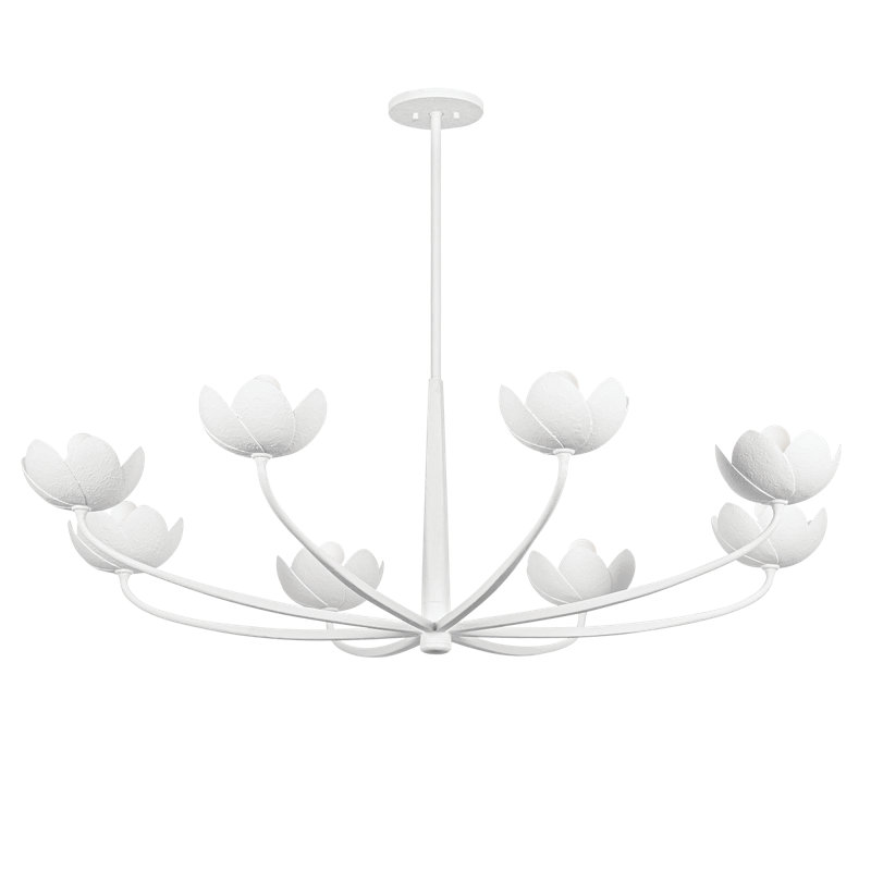 Lustre ARCata, H 18,25 po x l 55 po x P 55 po, Blanc