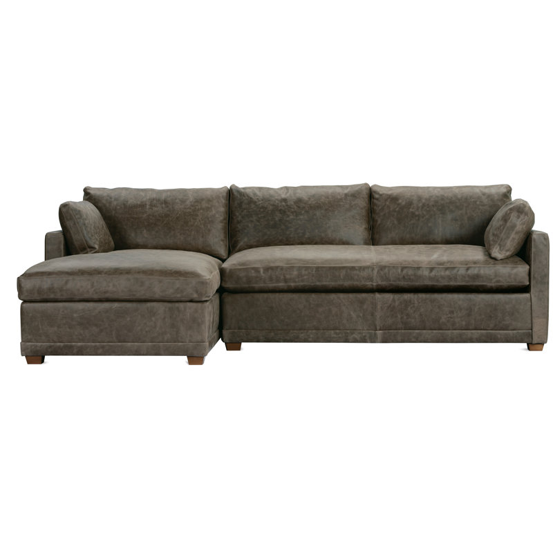 Sylvie 2Piece Leather Sectional, Face à la gauche