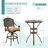 2 - Person Patio Dining Set with Round Table , Cushions Included-774088494-738219123
