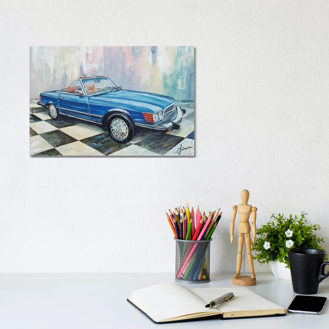 1976 Mercedes-Benz 450 SL von Sinisa Saratlic - Galerie-verpackte Leinwand Giclée