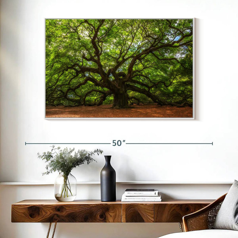 Chêne, Cadre flottant blanc, 40 po x 27 po