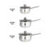 Lustro Stainless Steel (18/0) Saucepan Set