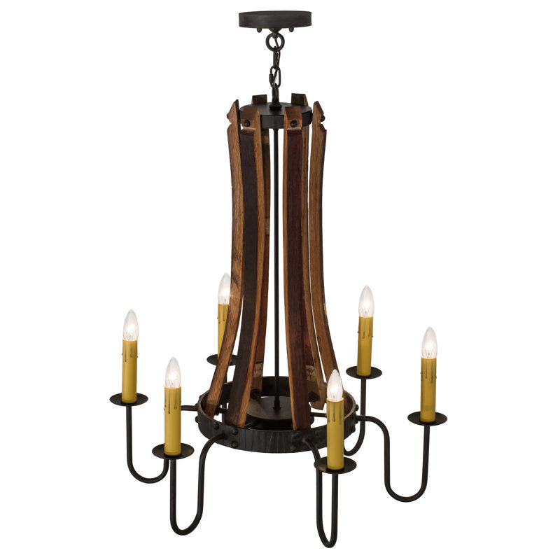 Barrel Stave 6 - Light Chandelier