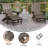 Ayleah Commercial All-Weather Plastic Adirondack Chair with Ottoman-1239443798