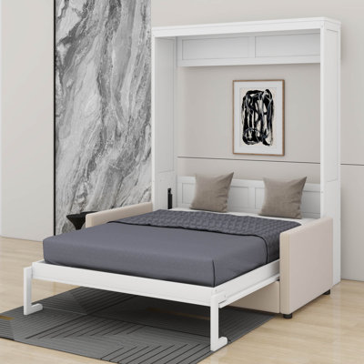 Grand lit escamotable avec coussin