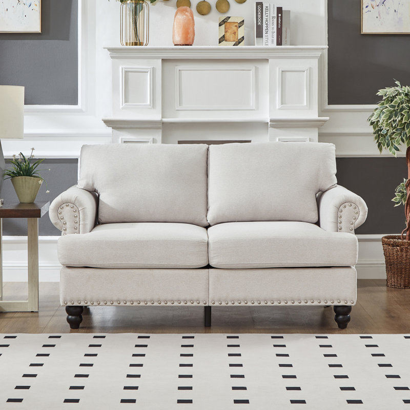 Canapé en tissu 59,5 po., Beige