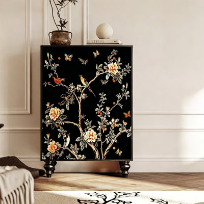 French Style Living Room Solid Wood 5 Drawer Chest