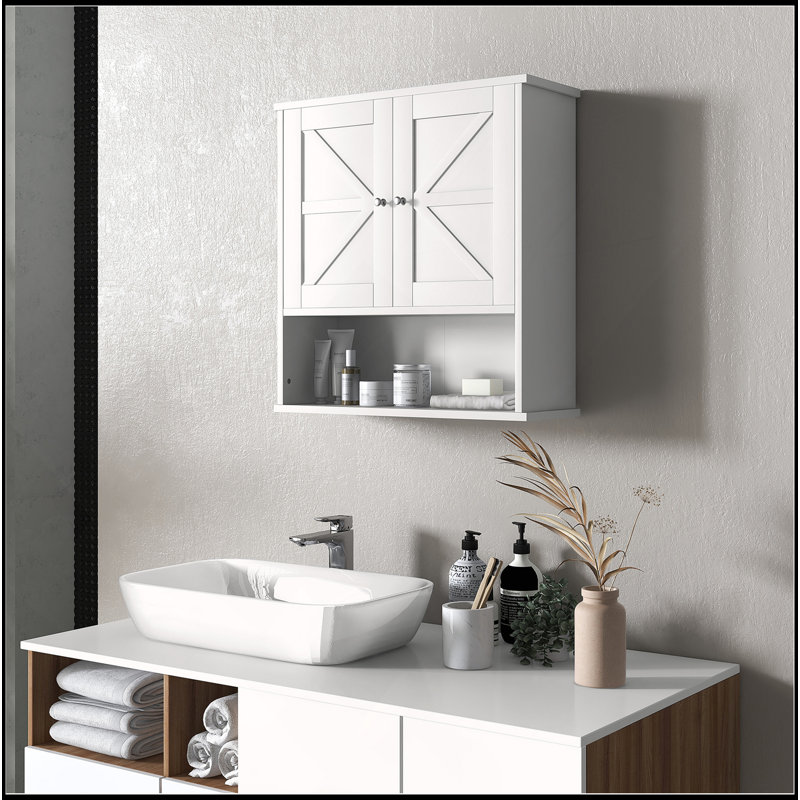 Armoire murale polyvalente avec tablettes ouvertes et réglables pour un rangement organisé