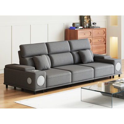 Upholstered 43.56 " Fabric Power Reclining Sectional